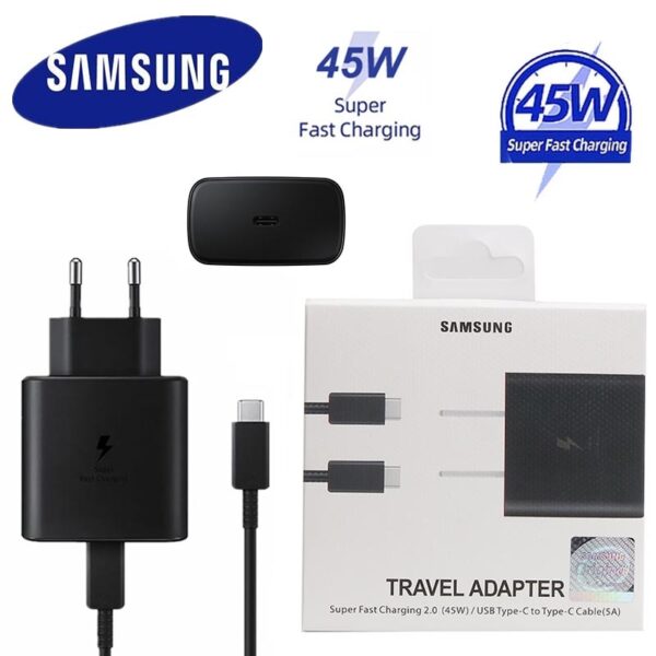 Samsung 45w Super Fast Charger With Type C To C Cable