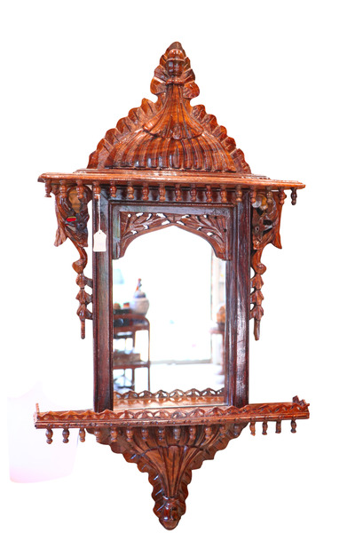 Jharoka Wooden Mirror Frame