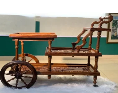 Chinioti Handmade Wooden tea Trolly, Nesting tables, Console mirrors