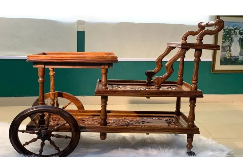 Chinioti Handmade Wooden tea Trolly, Nesting tables, Console mirrors