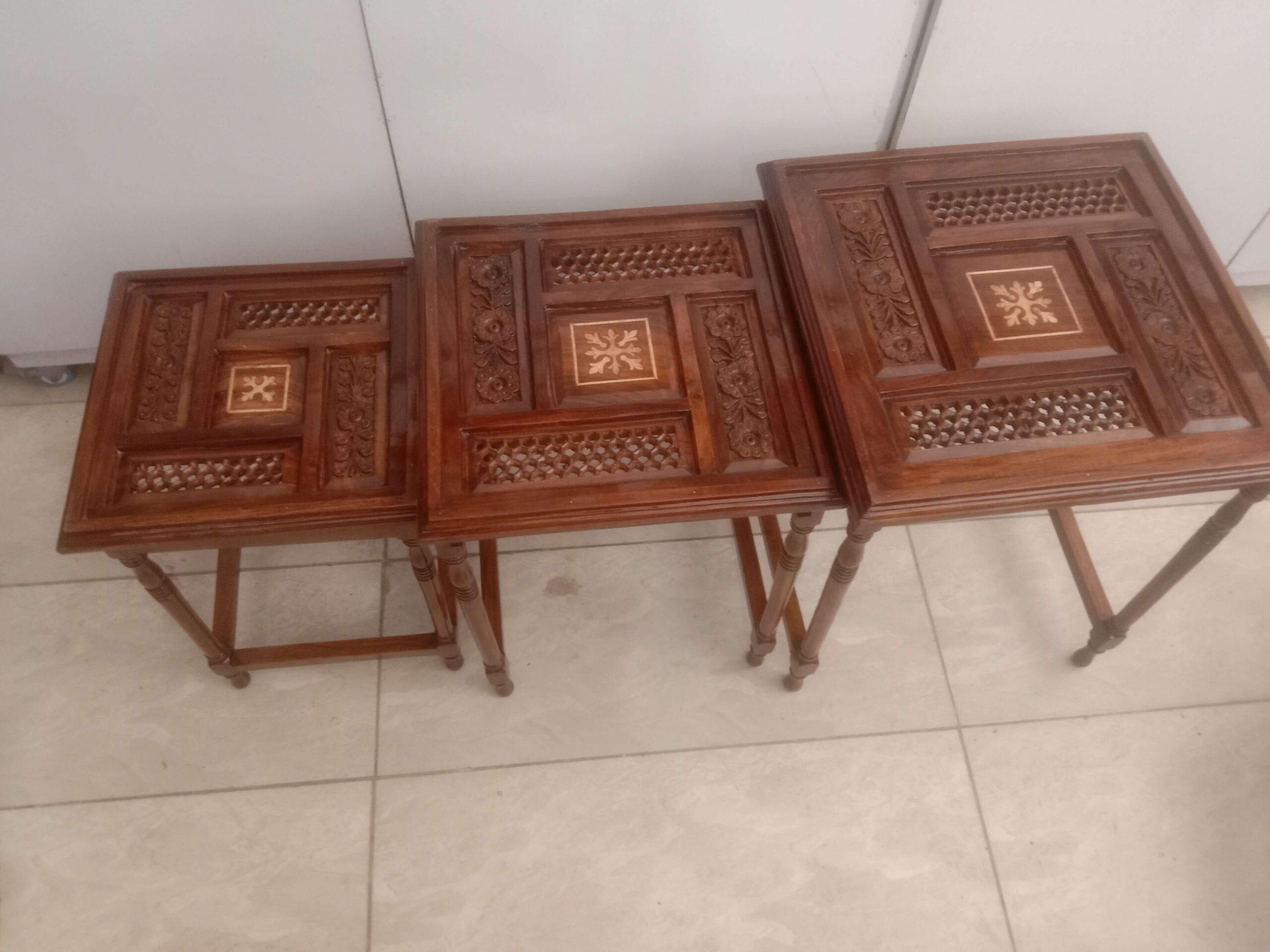 nesting table sheesham wood