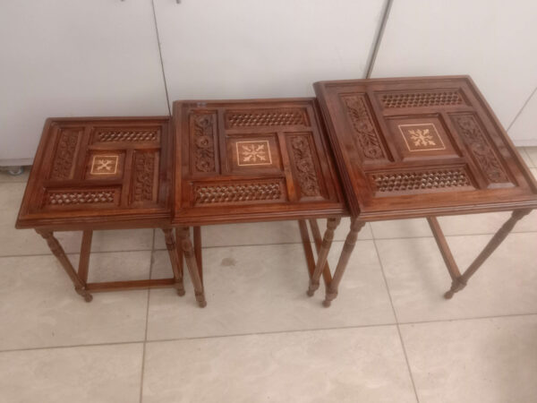 nesting table wooden