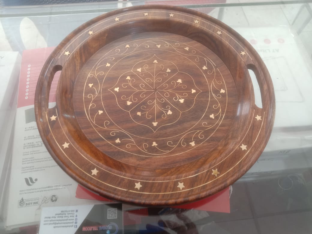 wooden Handicrafts roungd dish