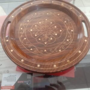 wooden handicrafts round dish work