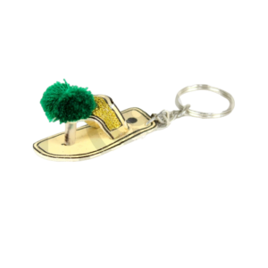 Hand Crafted Tribal Keychain with Phool Chappal