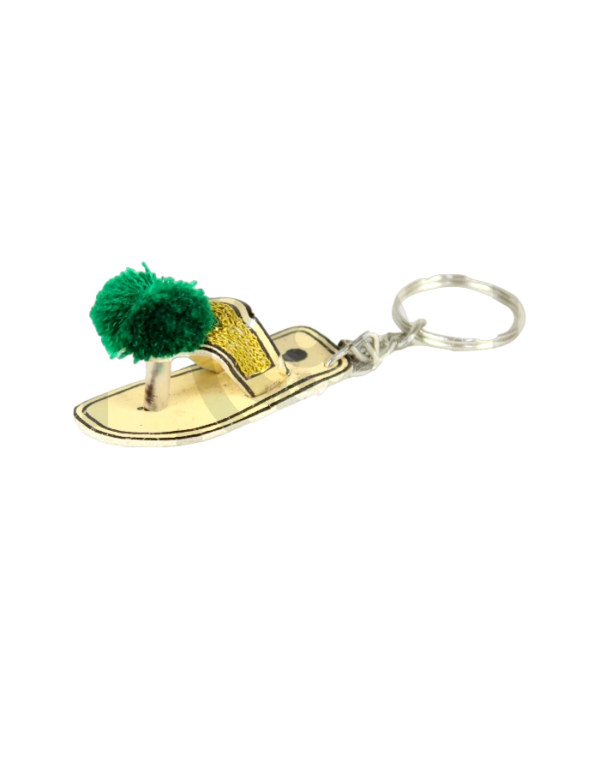 Hand Crafted Tribal Keychain with Phool Chappal