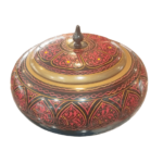 Wooden candy jar round shape naqshi work