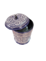 Wooden Naqshi Candy jar Round
