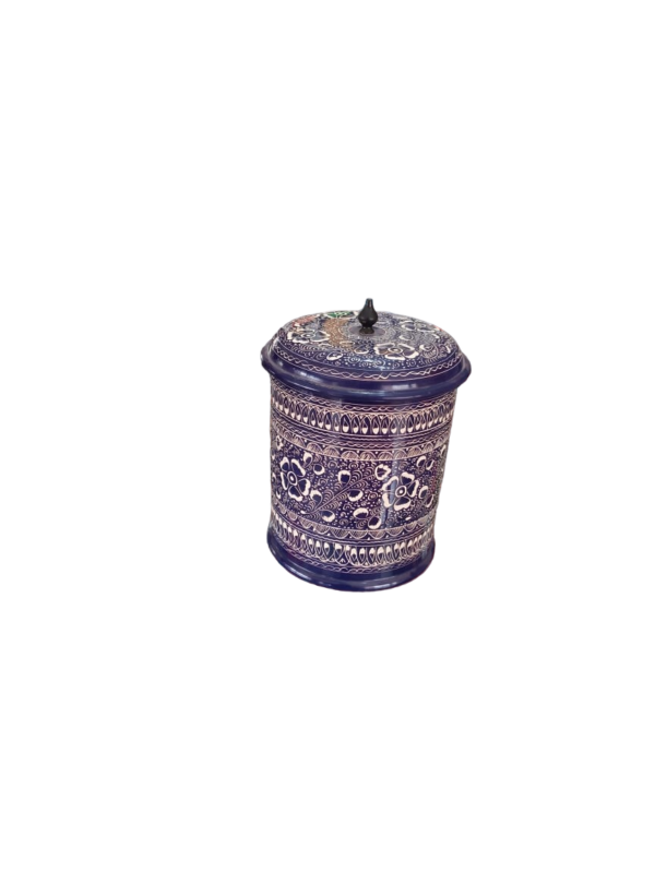 Wooden Naqshi Candy jar Round - Image 3
