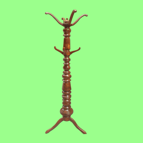 Wooden coat and towel stand