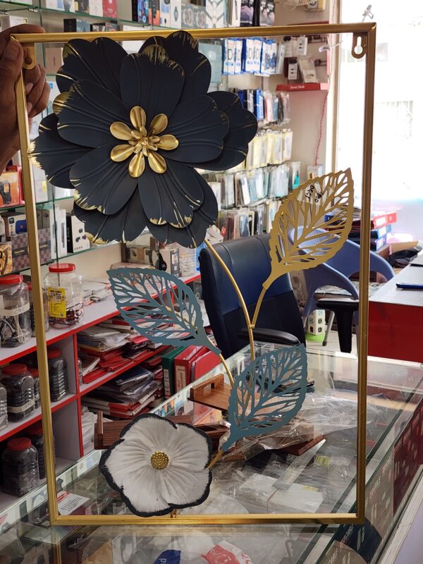 Metal wall hanging frame Flowers - Image 2