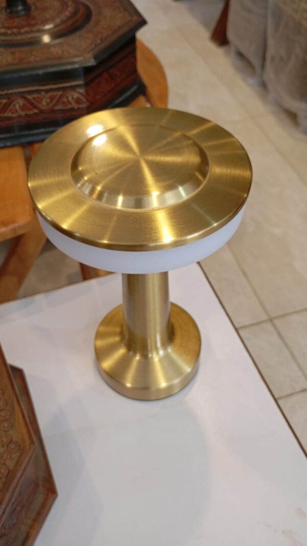 Metal LED Table Lamp with Touch Sensor (Gold) - Image 4