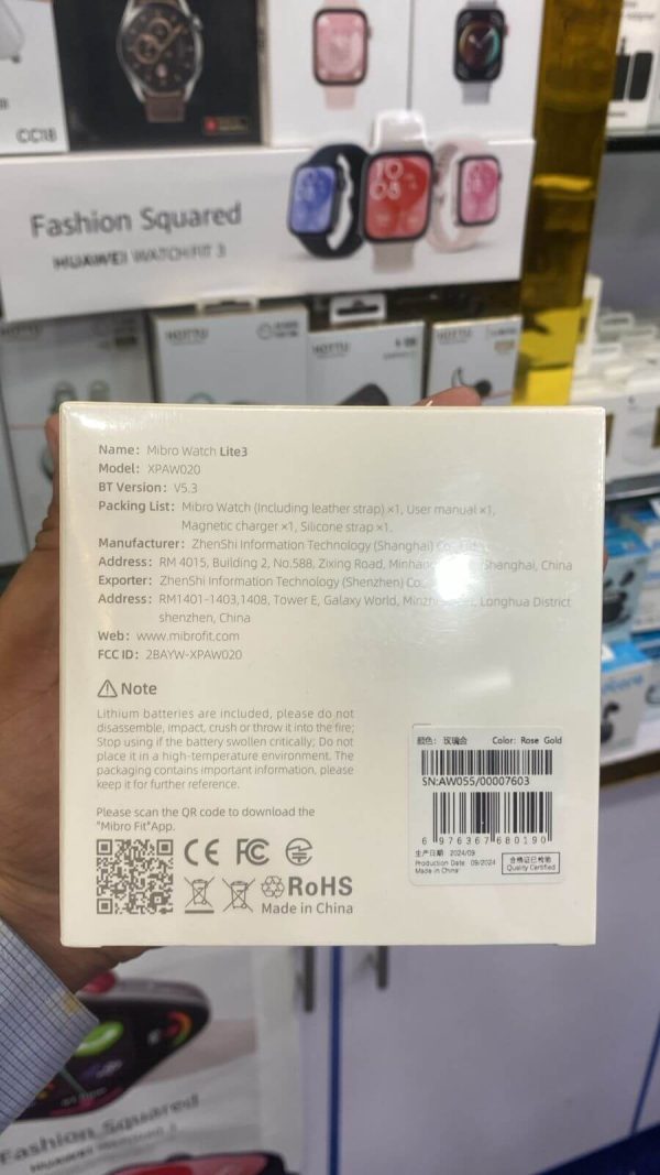 mibro lite 3 Bluetooth calling smartwatch Price in pakistan