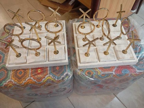 Game Tic tac toe Metal and wooden